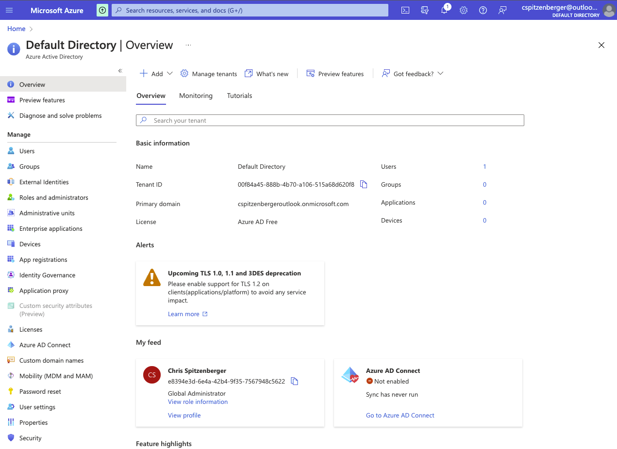 Navigate to your Azure Active Directory.