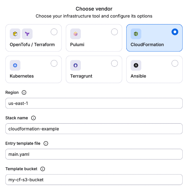 Choose vendor