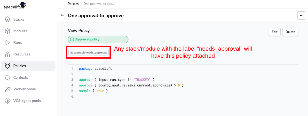 Require at least one approval on all tracked runs for Stacks/Modules that have the label "needs_approval".