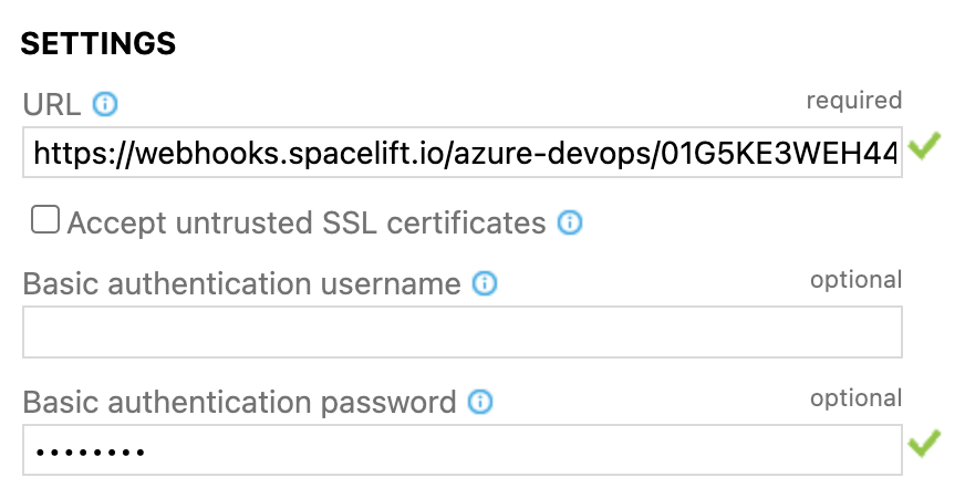 Configuring webhook integration in Azure DevOps