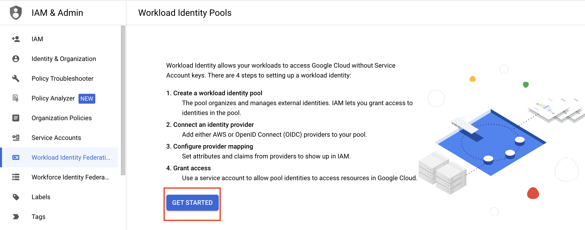 GCP Workload Identity Federation Get Started