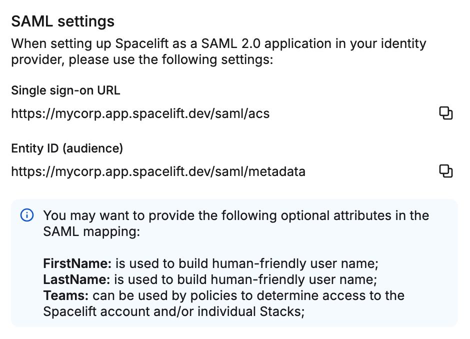 These URLs will be different for your account