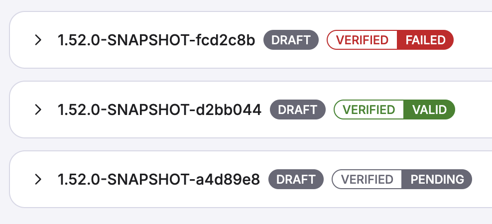 Verify provider version button