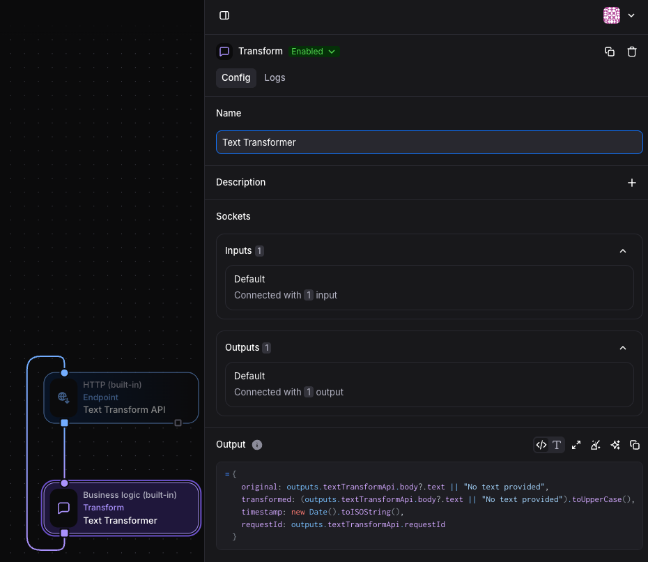 Transform Config