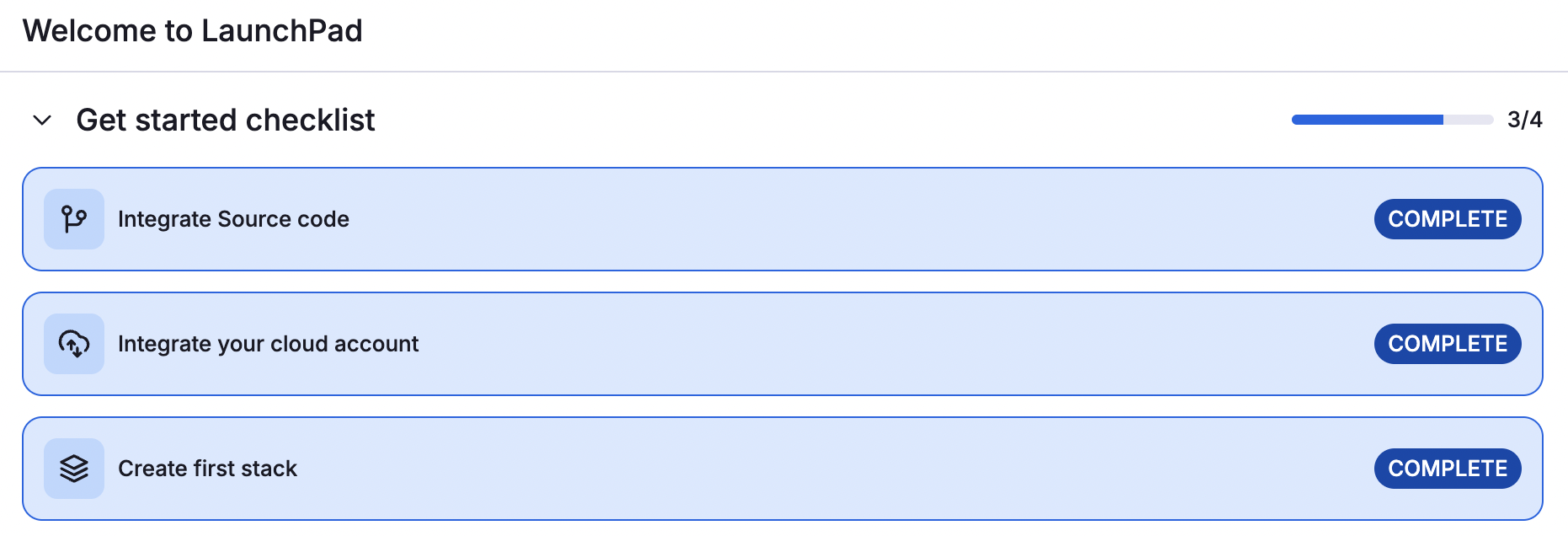 LaunchPad step 3 complete