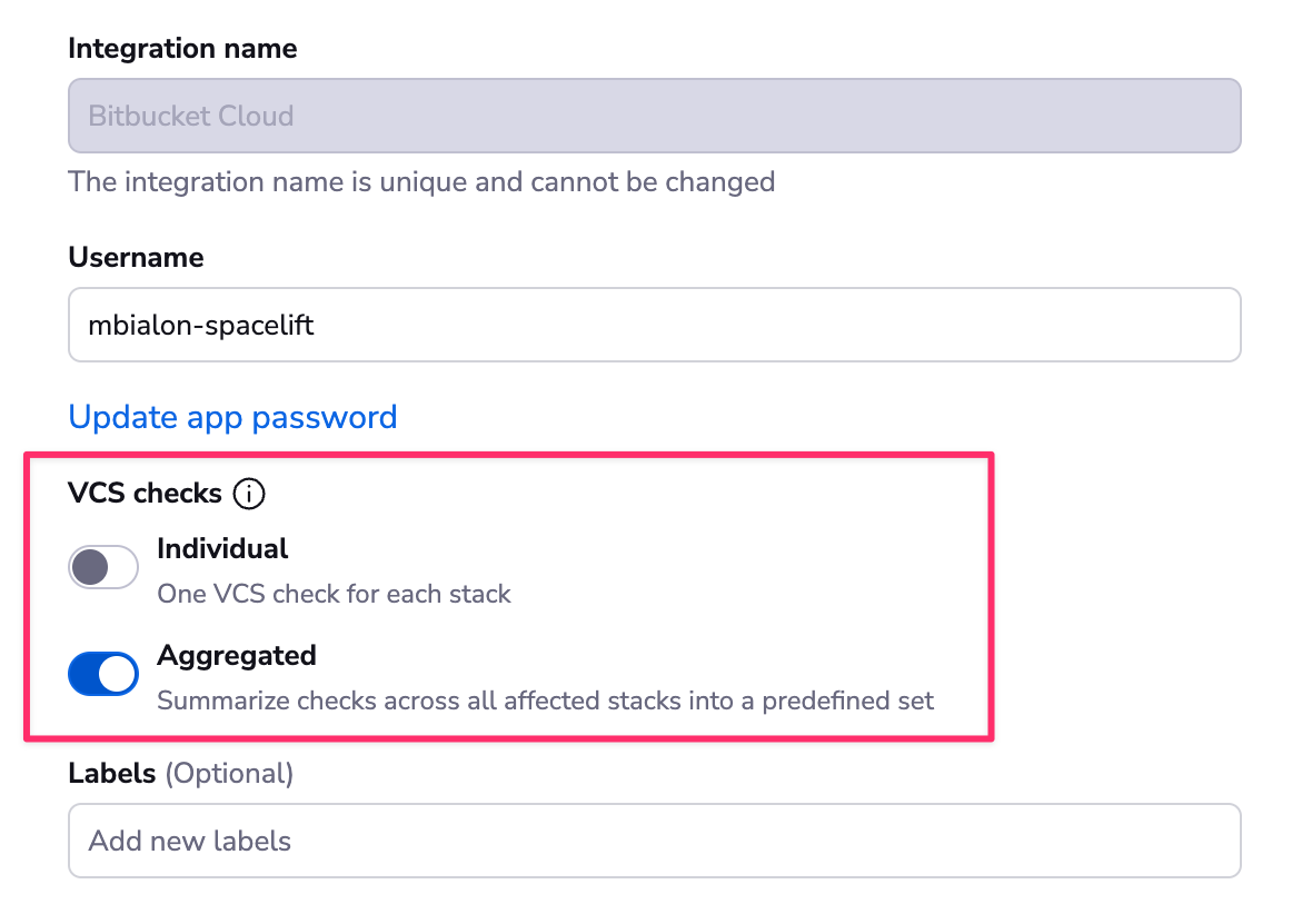 Enable aggregated checks