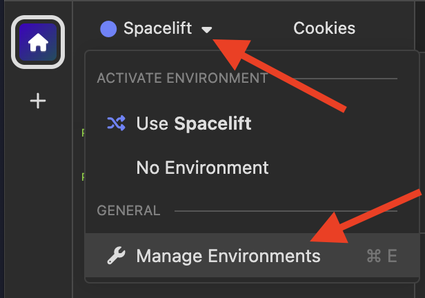 Manage environments