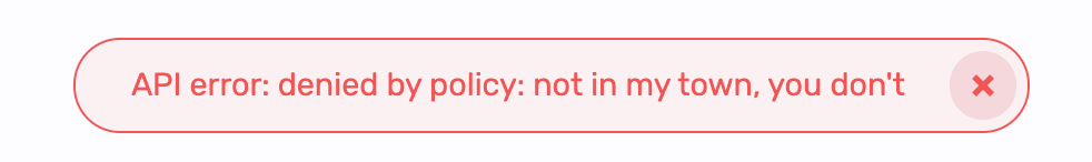 Task run policy deny outcome