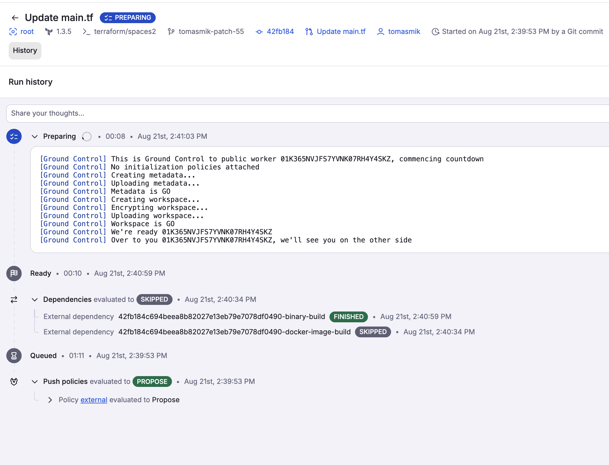 All dependencies resolved