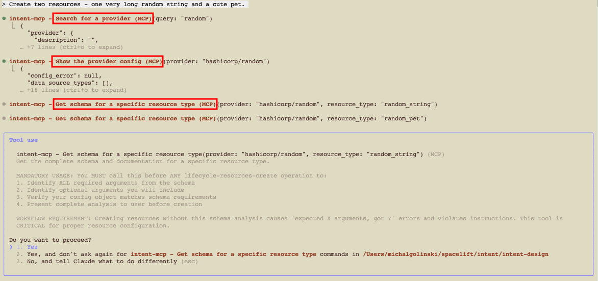 Claude Code: Creating two random provider resources - discovering resources