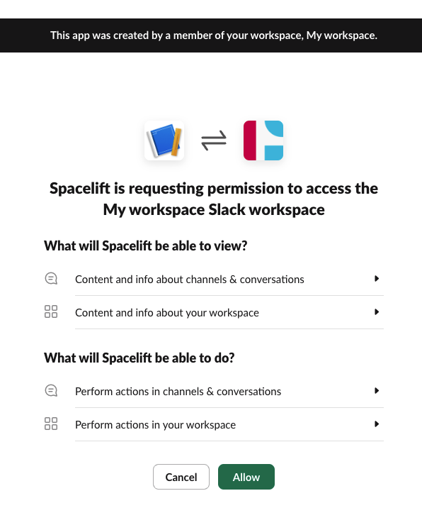 Allow permissions