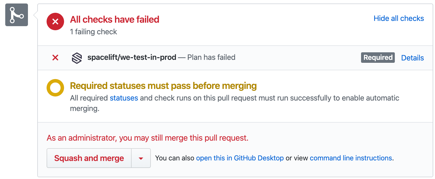 Can still merge failed run
