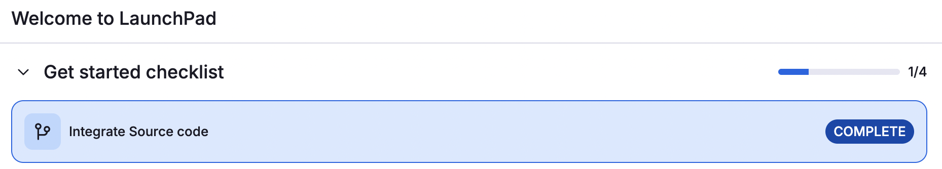 LaunchPad step 1 complete