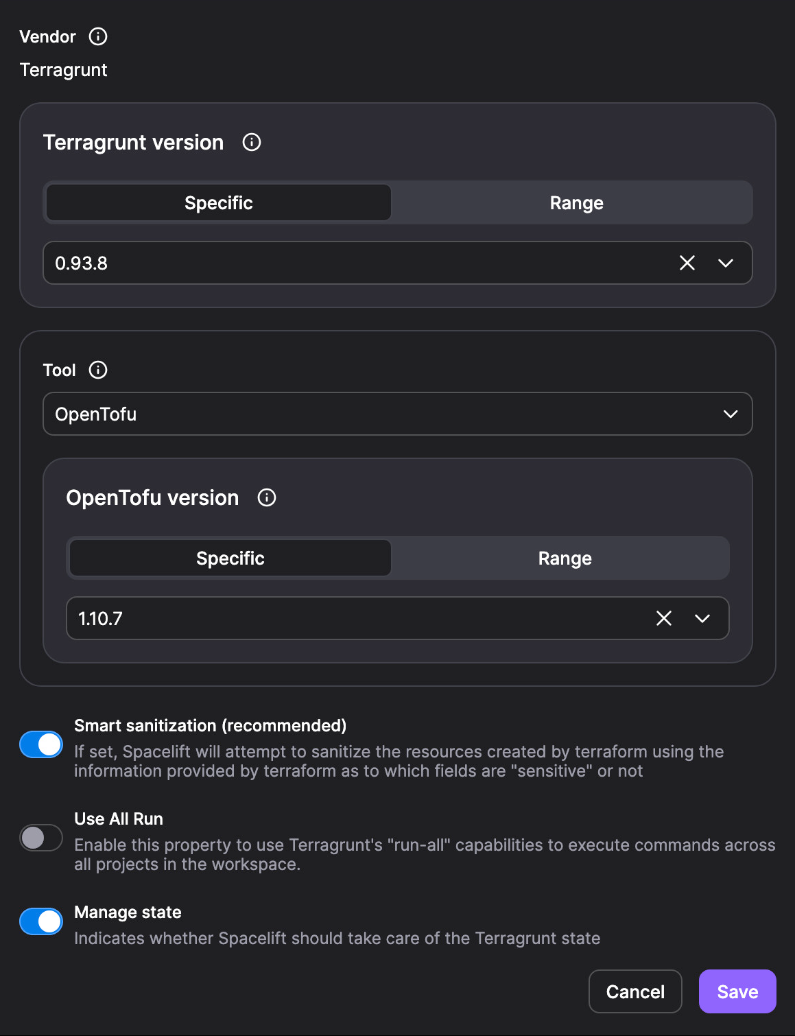 Terragrunt native state management option