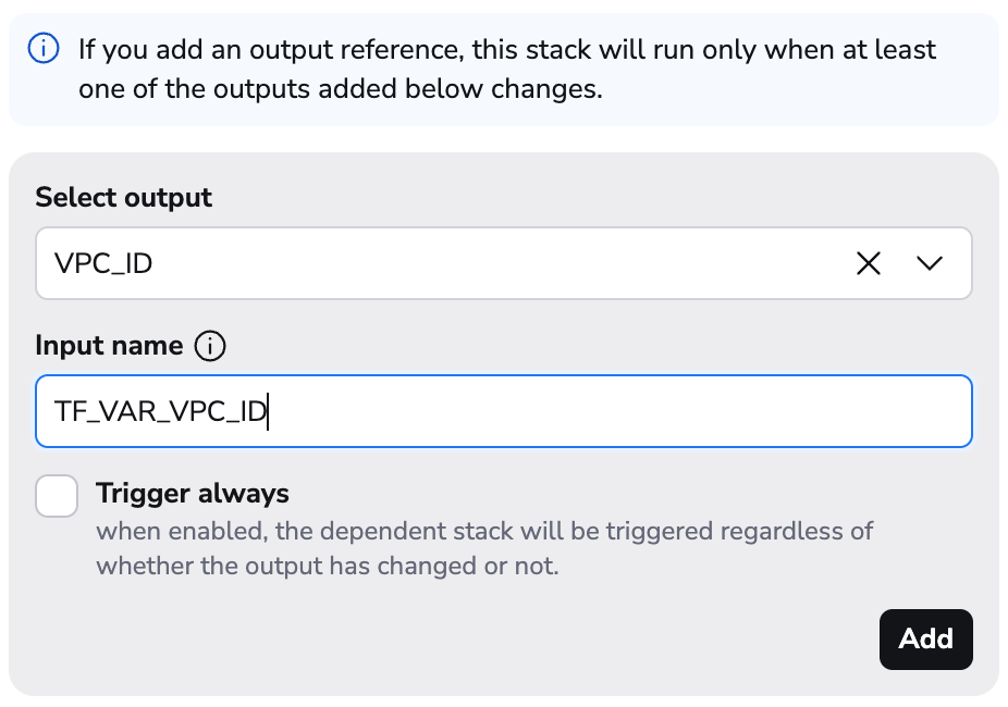 Add an input reference