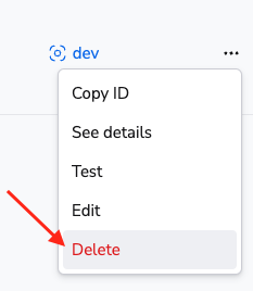 Delete the integration