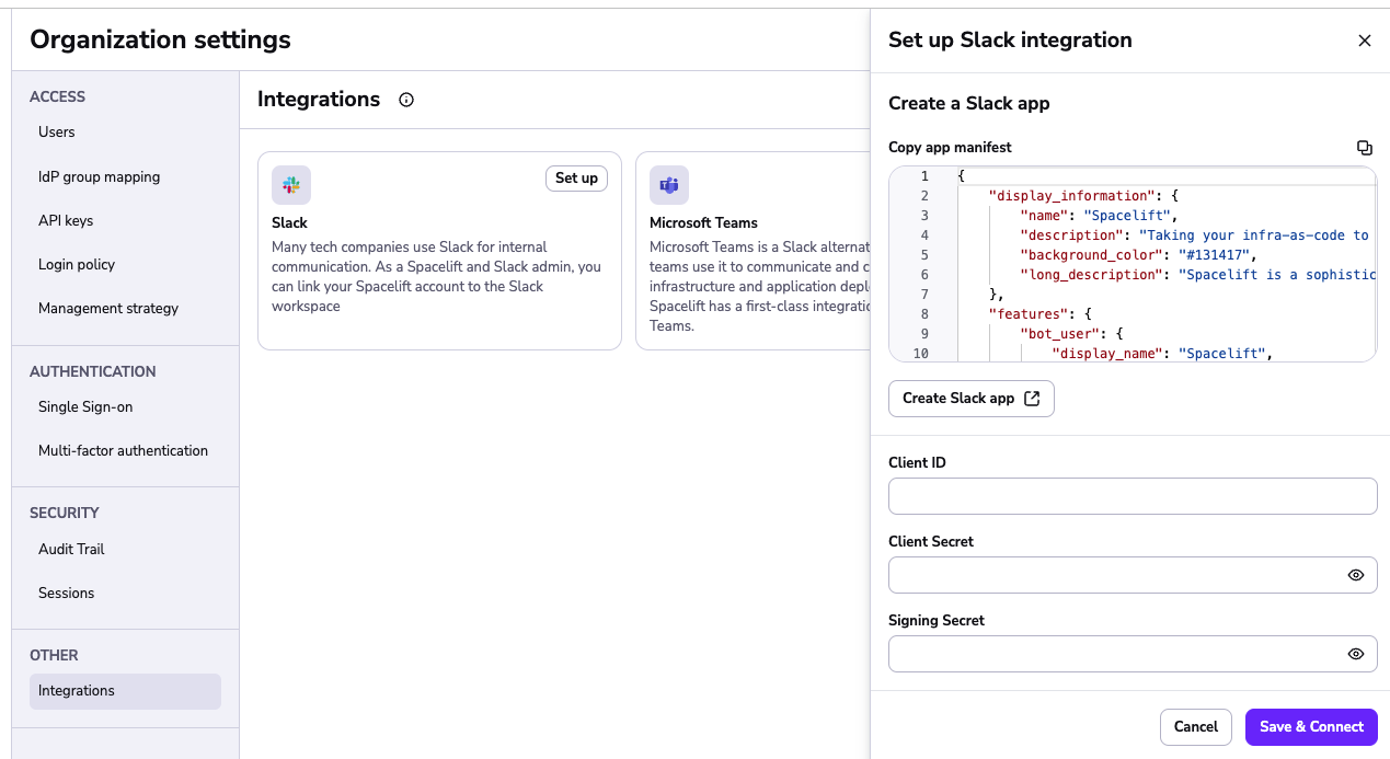 Set up Slack