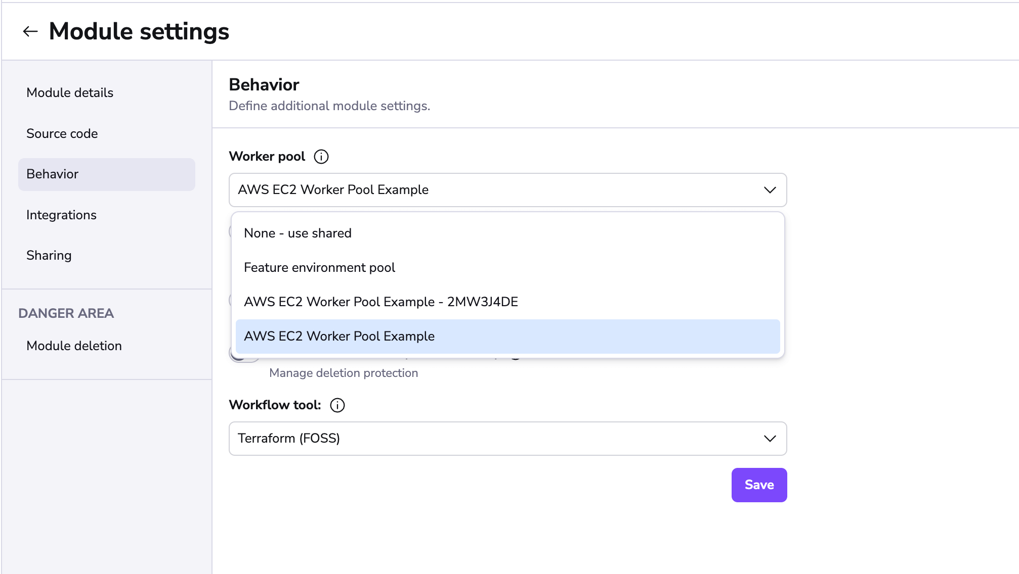 Setting up a new module