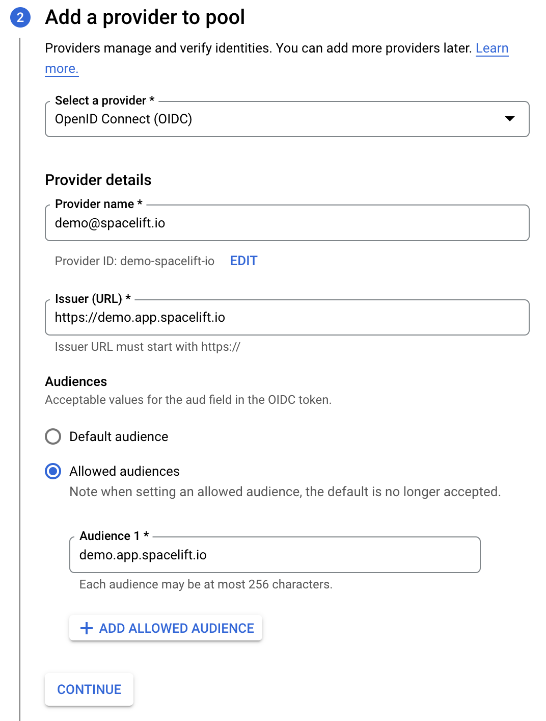 Add workload identity provider to GCP