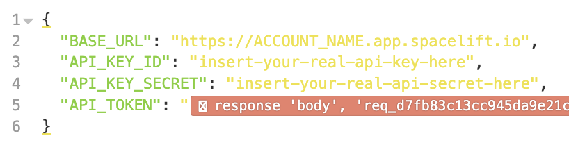Fill in variables