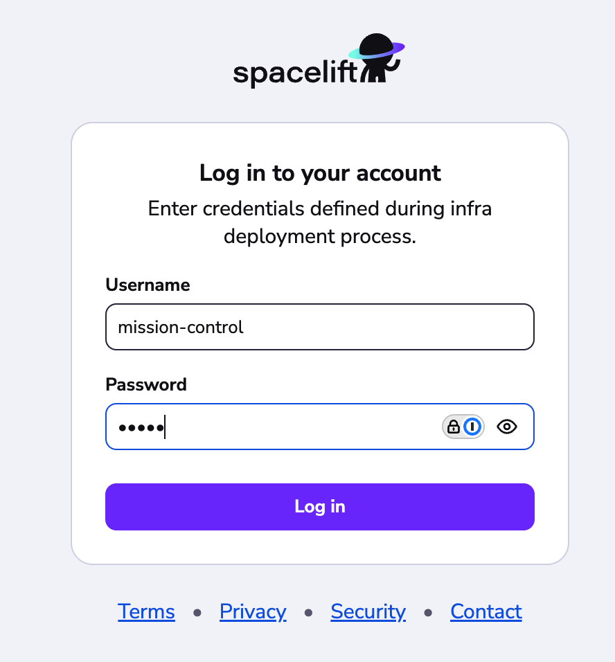 Admin login