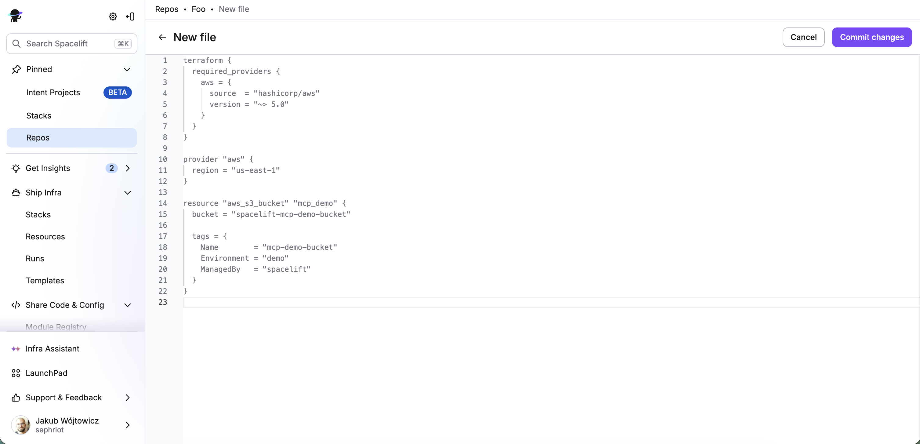 Create file page