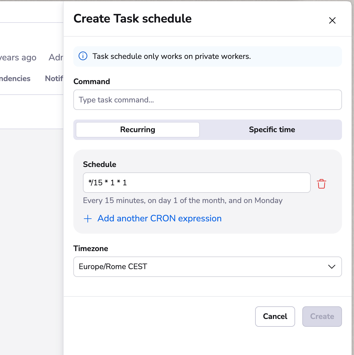 Schedule task