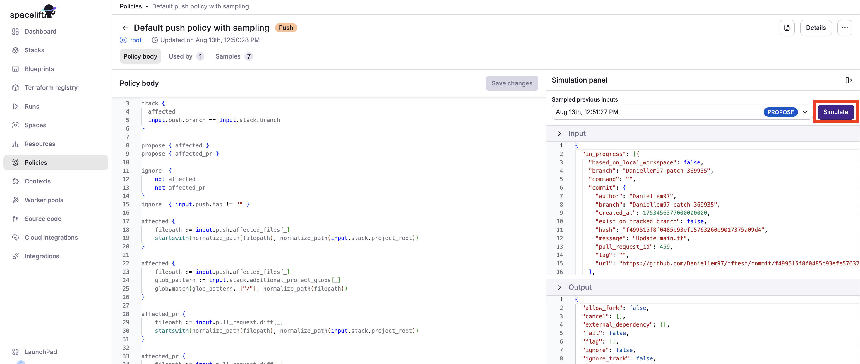 Simulate an input