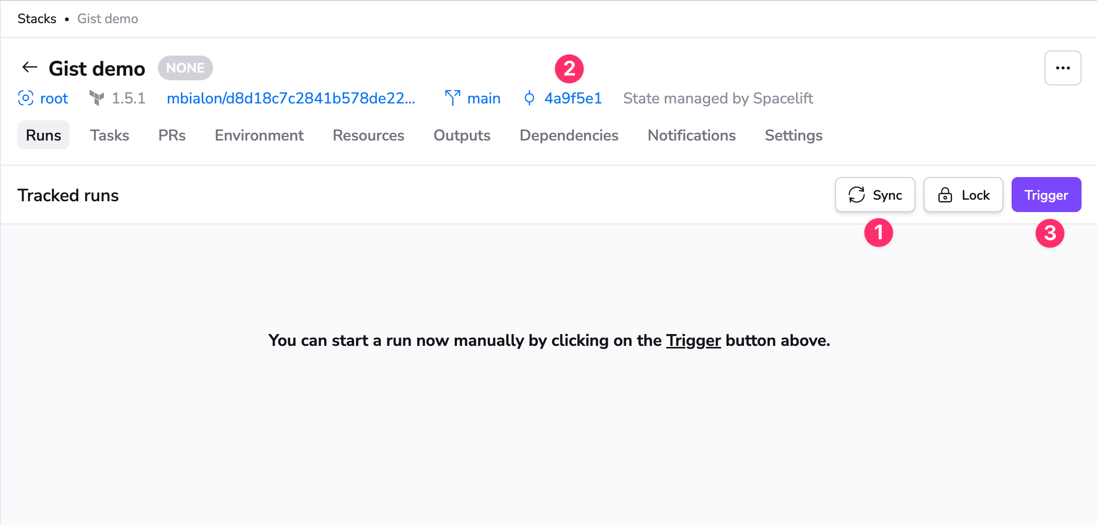Trigger manual runs