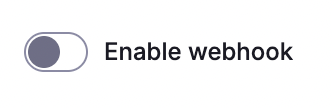 Disabled webhook