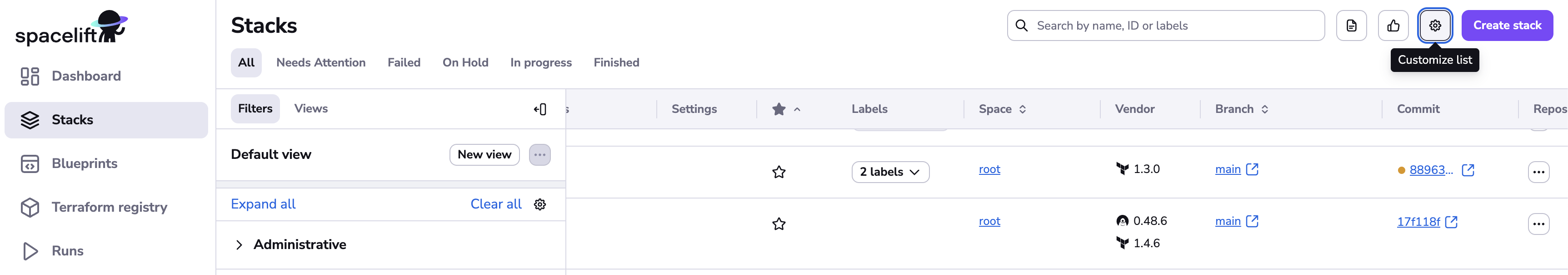 Customize list icon